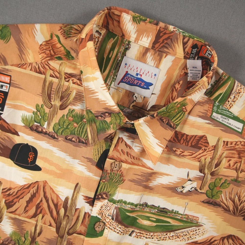 Reyn Spooner SF Giants Hawaiian 2017 Spring Training Mens Vacation Shirt XXL